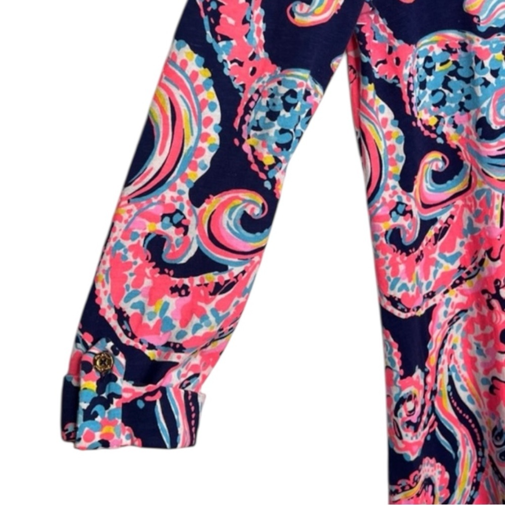 LILLY PULITZER For the Halibut Linden Knit Dress in Bright Navy Pop Size XXS - Picture 4 of 7